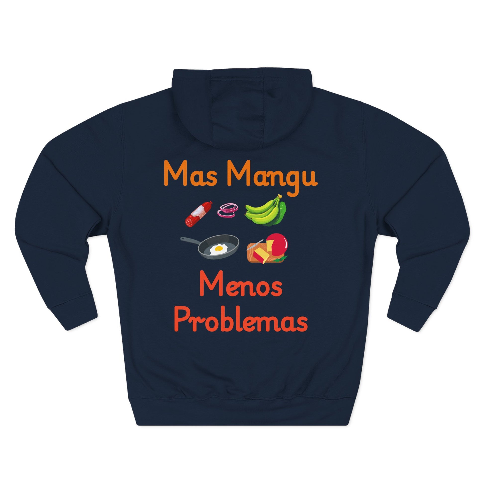 'Mas Mangú Menos Problemas', Funny Dominican Tropical Fleece Hoodie - Little Story Co.