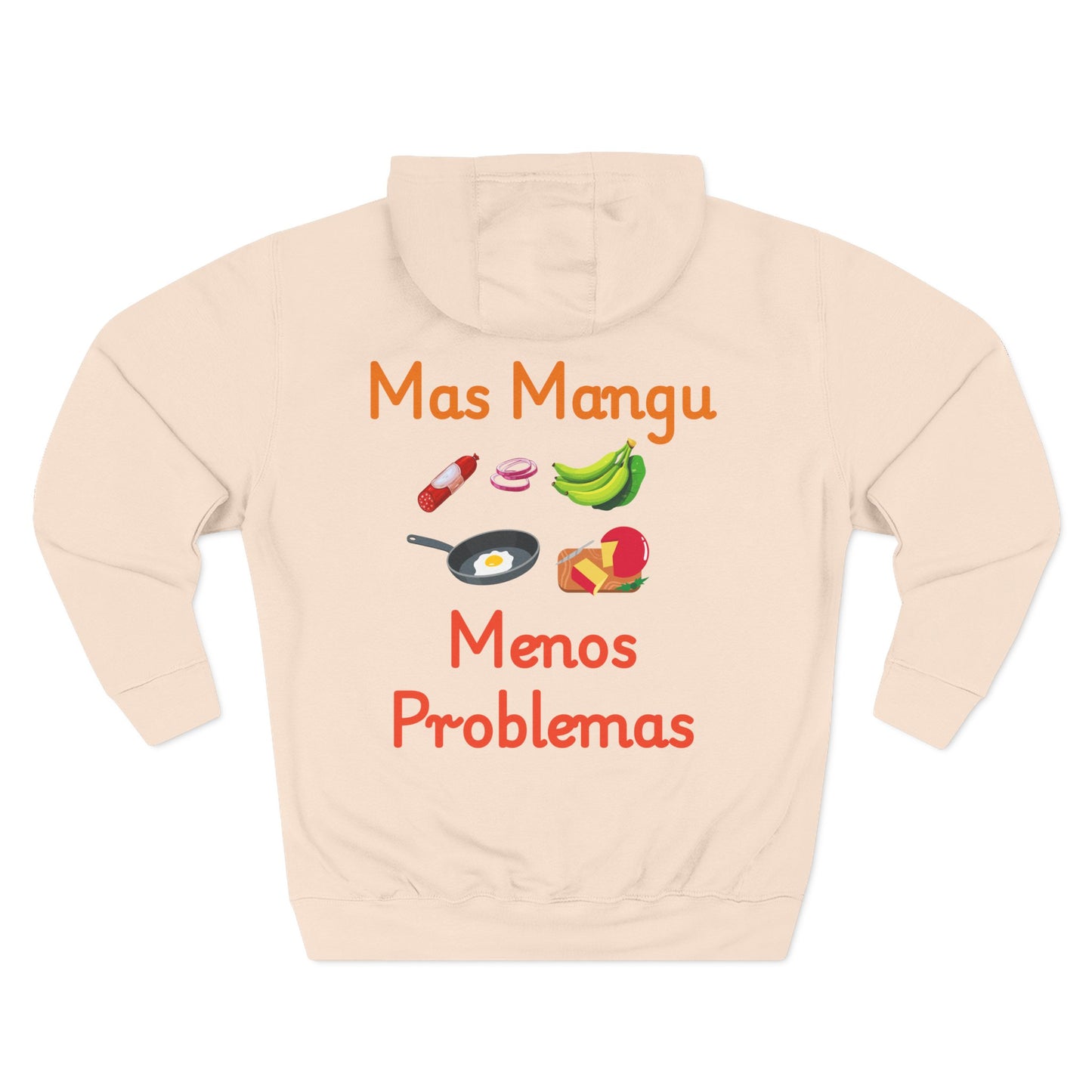 'Mas Mangú Menos Problemas', Funny Dominican Tropical Fleece Hoodie - Little Story Co.