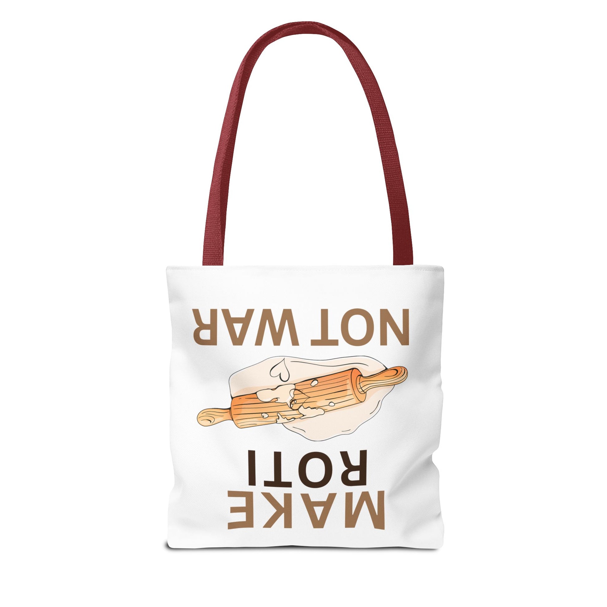 Make Roti Not War Tote Bag - Fun Cooking Grocery Bag, Unique Gift for Food Lovers - Little Story Co.