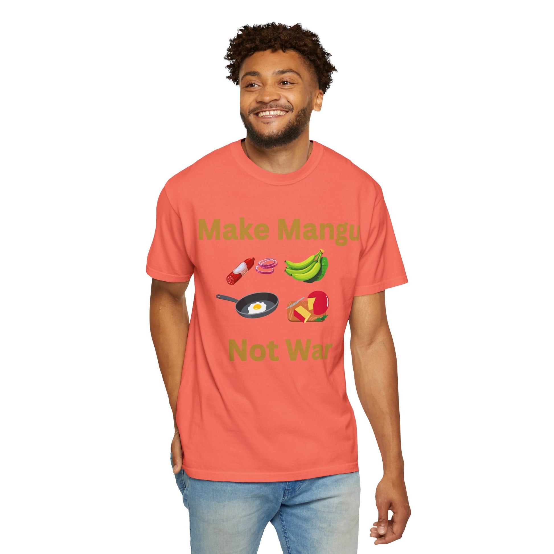 Make Mangu Not War, Fun Motivational Tee for Food Lovers - Little Story Co.