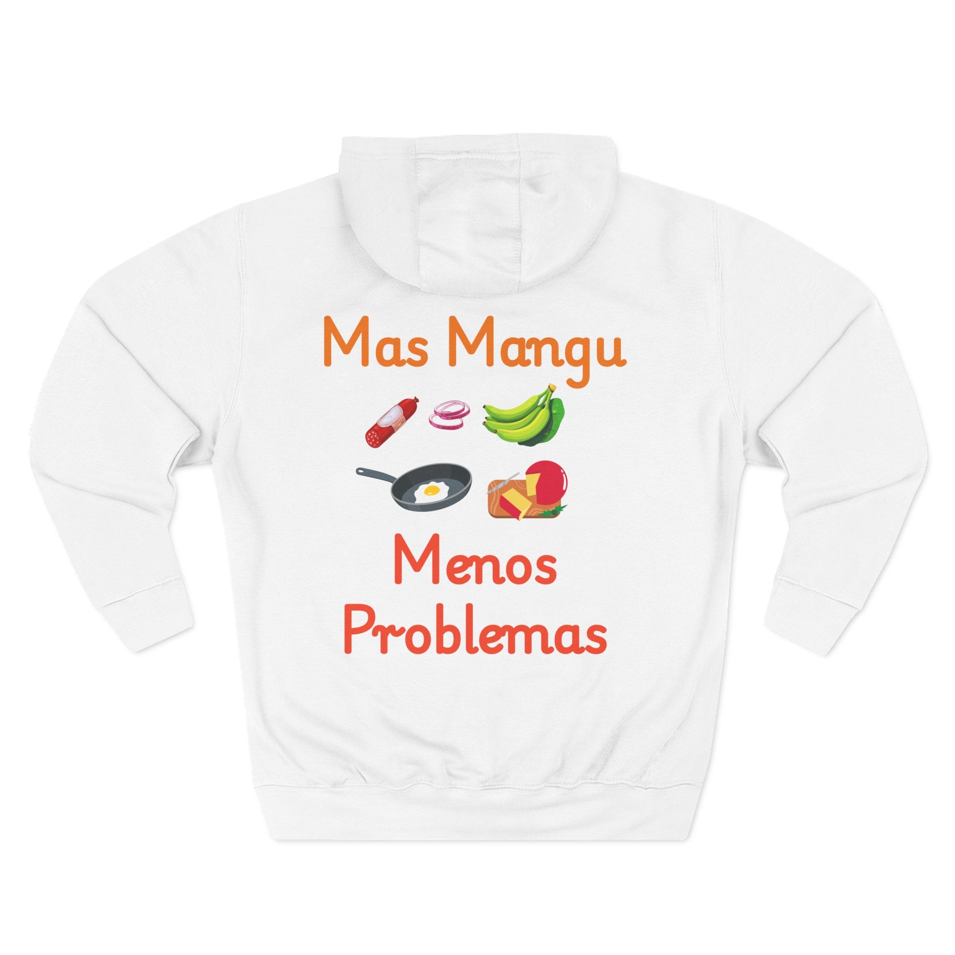 'Mas Mangú Menos Problemas', Funny Dominican Tropical Fleece Hoodie - Little Story Co.