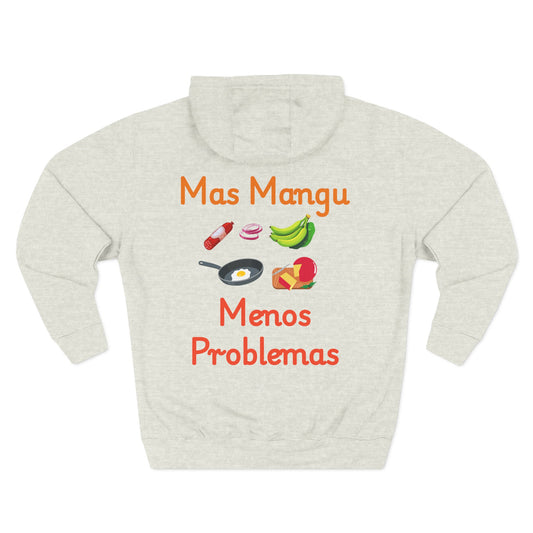 'Mas Mangú Menos Problemas', Funny Dominican Tropical Fleece Hoodie - Little Story Co.