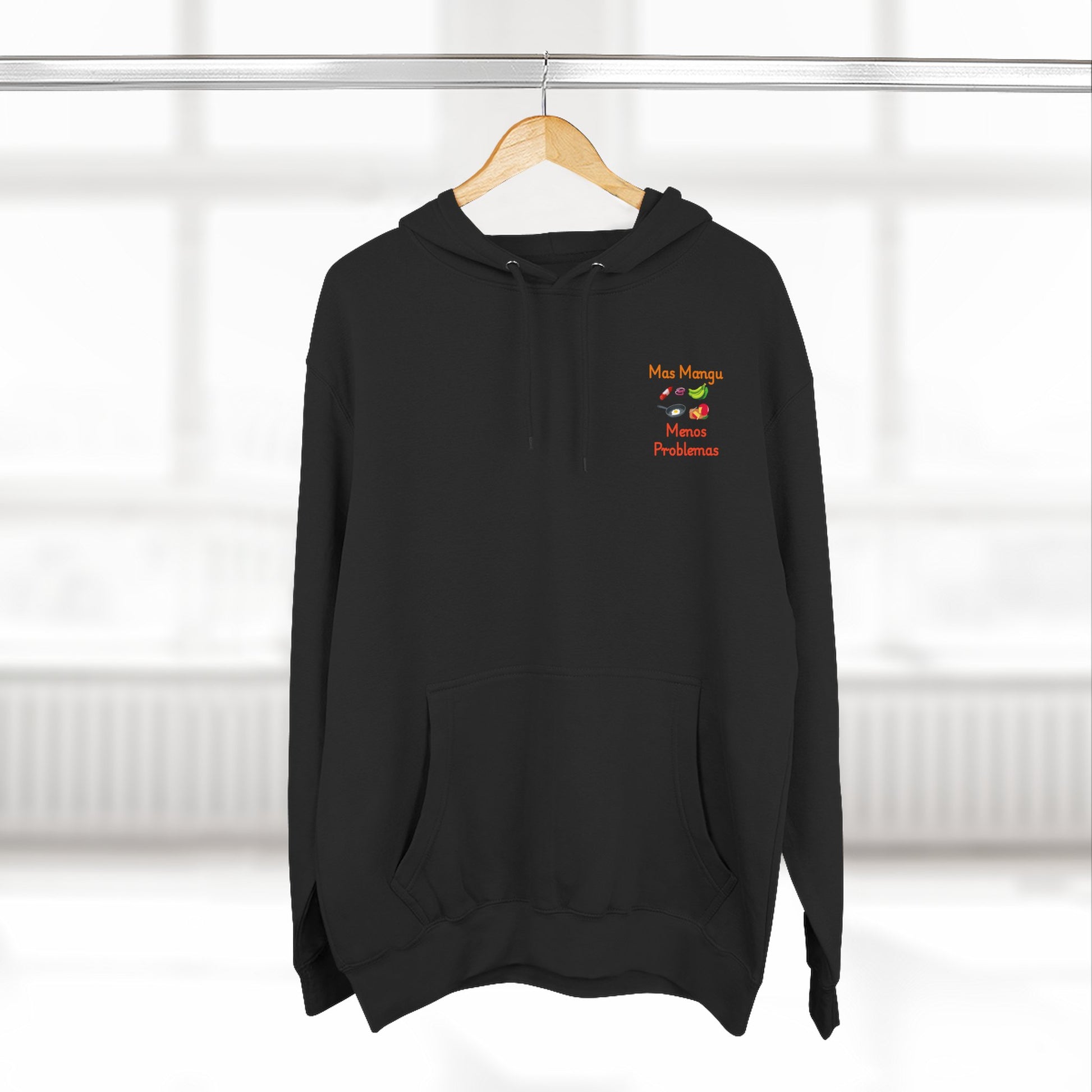 'Mas Mangú Menos Problemas', Funny Dominican Tropical Fleece Hoodie - Little Story Co.