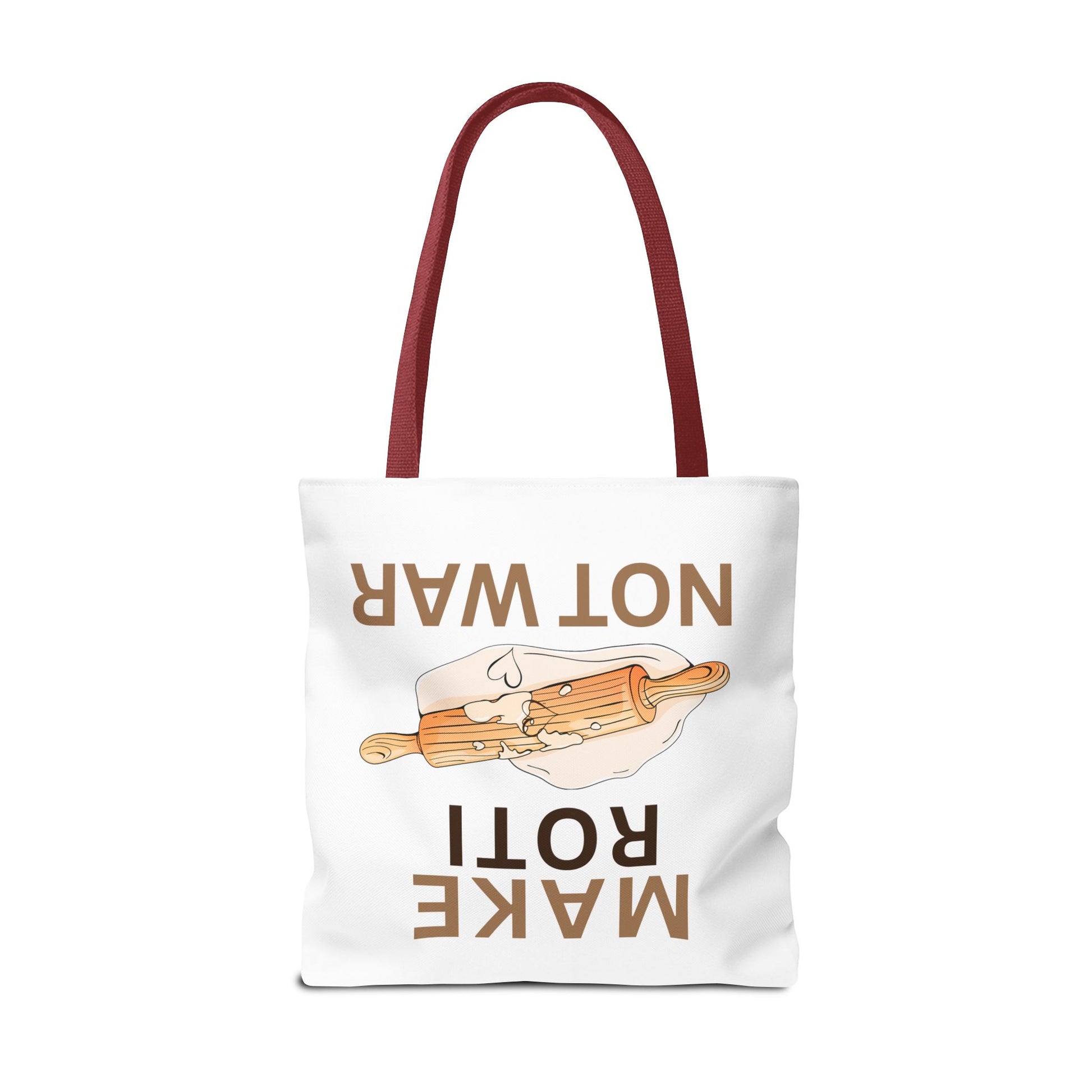 Make Roti Not War Tote Bag - Fun Cooking Grocery Bag, Unique Gift for Food Lovers - Little Story Co.