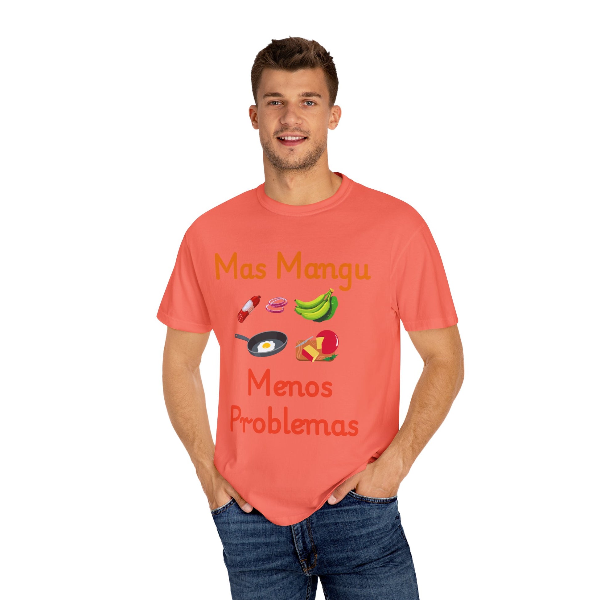 'Mas Mangu Menos Problemas' -Quirky Foodie Unisex T-shirt - Little Story Co.